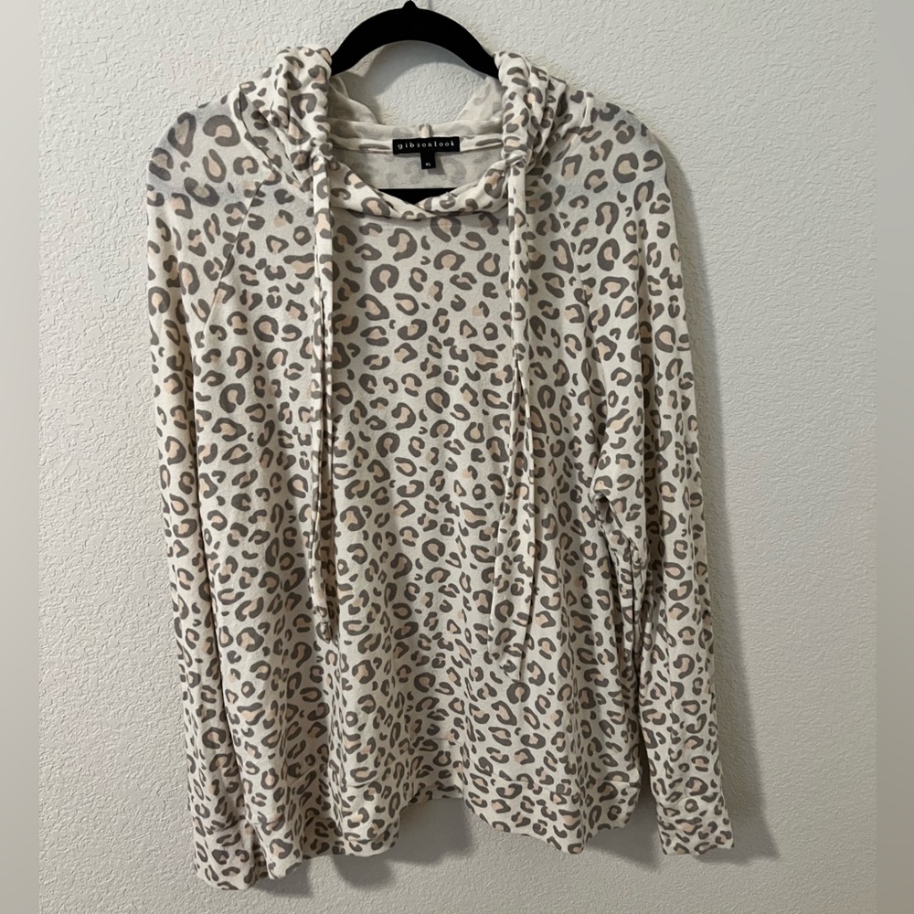 Leopard Print Hoodie Sweatshirt